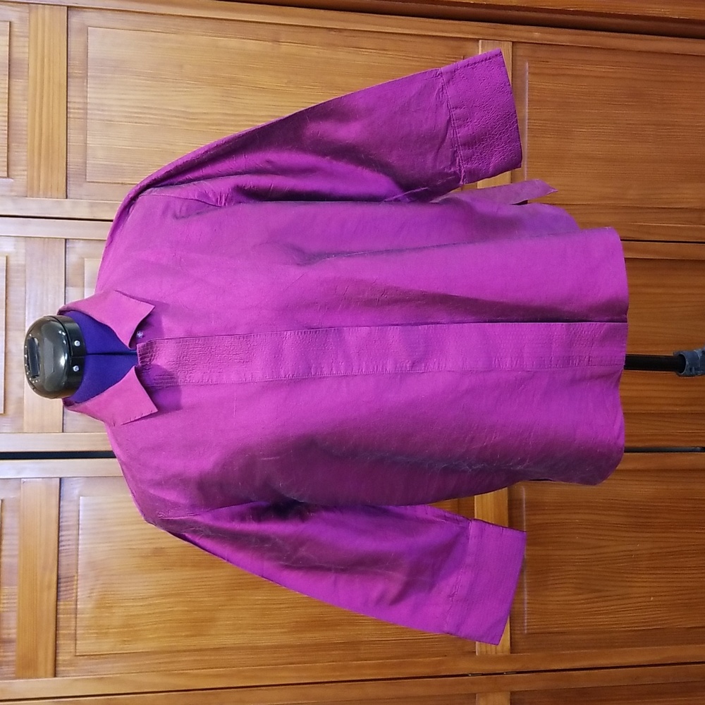Size medium Valerie Stevens silk purple shirt